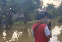 Genangan air di Kelurahan Guntung, Kecamatan Bontang Utara, Kota Bontang semakin meluar, Jumat (11/4). (ist)