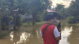 Genangan air di Kelurahan Guntung, Kecamatan Bontang Utara, Kota Bontang semakin meluar, Jumat (11/4). (ist)