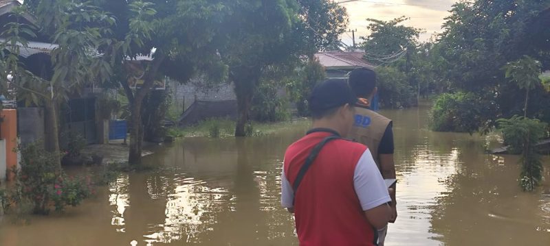 Genangan air di Kelurahan Guntung, Kecamatan Bontang Utara, Kota Bontang semakin meluar, Jumat (11/4). (ist)