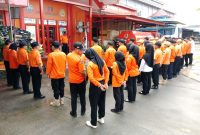 Suasana apel pagi BPBD Bontang, Senin (14/4). (ist)