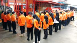 Suasana apel pagi BPBD Bontang, Senin (14/4). (ist)