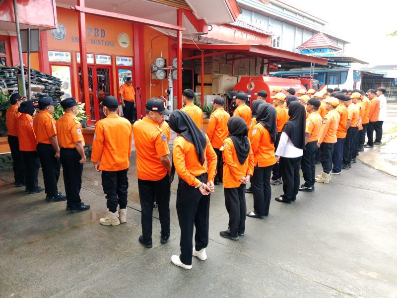 Suasana apel pagi BPBD Bontang, Senin (14/4). (ist)