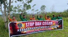 BPBD Bontang Sosialisasikan Bahaya Bakar Lahan, Selasa (15/4). (ist)