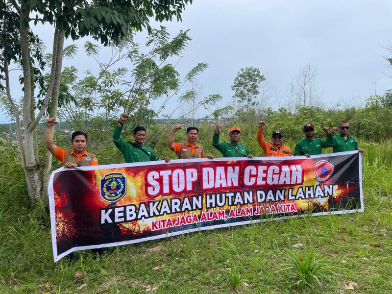 BPBD Bontang Sosialisasikan Bahaya Bakar Lahan, Selasa (15/4). (ist)