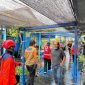 BPBD Bontang menggelar simulasi penanganan bencana di Kampung Wisata Malahing, Sabtu (26/4). (ist)