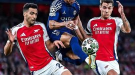 PSG kalahkan Arsenal di Leg I Semifinal Liga Champions 2024/2025.,Rabu (30/4). (ist)