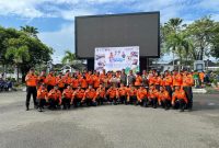 Foto bersama di sela-sela Apel Hari Kesiapsiagaan Bencana (HKB) Nasional 2025 di Kota Bontang, Rabu (30/4). (ist)