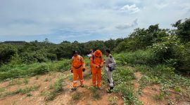 Pantau Area Rawan Karhutla, BPBD Bontang Sisir Nyerakat Kiri dengan Motor Trail. (foto:ist)