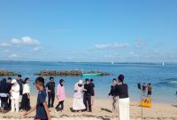 Ribuan Wisatawan Serbu Pulau Beras Basah, BPBD Bontang Siaga Penuh Sepanjang Hari. (foto;ist)
