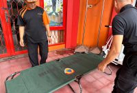 BPBD Bontang Terima Bantuan Tenda dan Tempat Tidur Lipat. (ist)