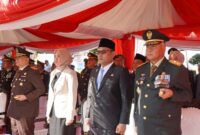 Wakil Ketua DPRD Kalimantan Timur, Yenni Eviliana, menghadiri upacara peringatan Hari Bhayangkara ke-79 yang diselenggarakan di Lapangan Apel Polda Kaltim, Balikpapan. (Foto/Humas)