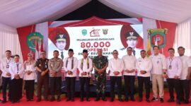 Wakil Ketua Komisi II DPRD Kaltim, Sapto Setyo Pramono, menghadiri peluncuran Koperasi Merah Putih di Kelurahan Lempake, Samarinda, Senin (21/7/2025). (Foto/Hms)