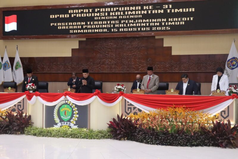 DPRD Kaltim menggelar Rapat Paripurna ke-31 Masa Sidang 2025 di Gedung Utama DPRD Kaltim. (Foto/Hms)