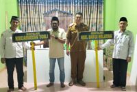 Kepala KUA H NA Sustiono bersama jajaran kecamatan Batui Selatan berkoordinasi untuk memastikan kesiapan infrastruktur dan kebutuhan Expo MTQ, Senin (16/9). (ist)