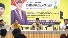 Sekretaris Komisi I DPRD Kaltim, H. Salehuddin, menegaskan pentingnya menghidupkan kembali nilai-nilai Pancasila dalam kehidupan bermasyarakat. (Foto/Hms)
