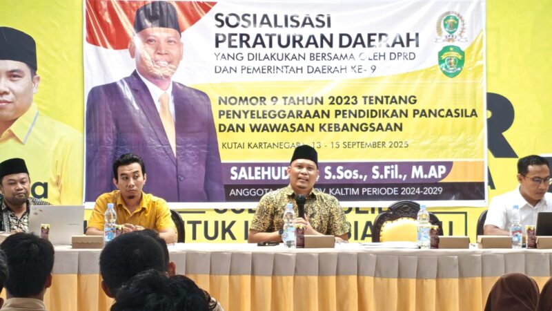 Sekretaris Komisi I DPRD Kaltim, H. Salehuddin, menegaskan pentingnya menghidupkan kembali nilai-nilai Pancasila dalam kehidupan bermasyarakat. (Foto/Hms)
