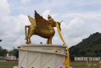 Penampakan patung Lembuswana yang berdiri di Samarinda. (Foto/Ist)