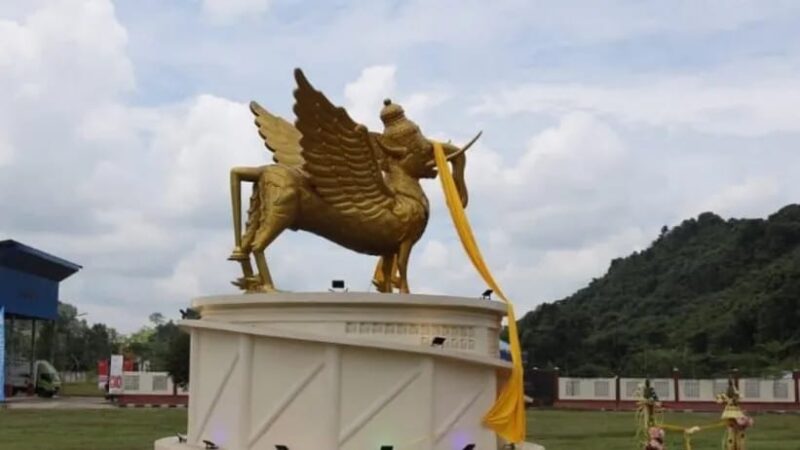 Penampakan patung Lembuswana yang berdiri di Samarinda. (Foto/Ist)