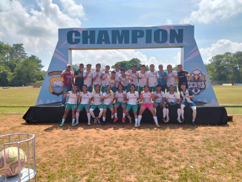 Bhayangkara Bone Football Club berhasil meraih juara 3 dalam Kapolres Wajo Cup 2025. (ist)