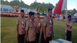 Pembukaan Jambore Ranting Batui Selatan yang digelar di Bumi Perkemahan Lapangan Sepak Bola Desa Sukamaju Satu, Rabu (22/10). (ist).