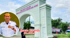 Ketua MJB Bone Riswan Rusandy menyoroti proyek bola soba yang mangkrak. (ist)