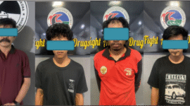 Empat dari Tujuh pelaku Narkoba yang diamankan Satresnarkoba Polres Bone di awal Januari 2026. (ist)