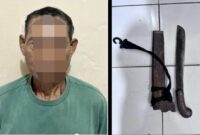 Pria 61 tahun pelaku penganiayaan yang diamankan Polres Bone. (ist)