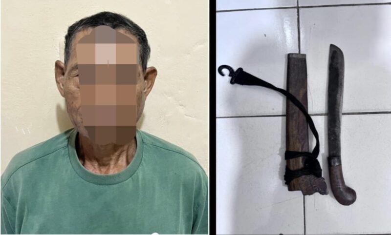 Pria 61 tahun pelaku penganiayaan yang diamankan Polres Bone. (ist)