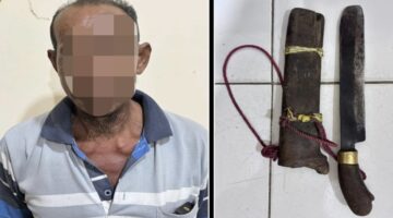 KT (60) pelaku penganiayaan terhadap tetangga sendiri akibat cekcok pembatas pagar. (int)