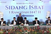 Sidang isbat penetapan awal Ramadan 1447 H / 2026 M. (int)