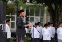 Gubernur Sulawesi Selatan Andi Sudirman Sulaiman Resmi Membuka Ramadhan Leadership Camp 2026 di Lapangan Aula Arafah, Asrama Haji Makassar, Minggu (22/2/2026) 