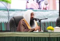 Kepala Atase Agama Kedutaan Besar Arab Saudi, Sheikh Ahmed bin Essa Al-Hasan narasumber pada sesi kegiatan Ramadhan Leadership Camp 2026 yang digelar di Asrama Haji Sudiang, Kota Makassar, Senin (23/2/2026).