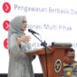 Ketua DPRD Provinsi Sulawesi Selatan, Rahmawati Dewi Yustitia Iqbal saat menjadi narasumber dalam kegiatan Ramadhan Leadership Camp yang diselenggarakan oleh Pemerintah Provinsi Sulawesi Selatan di Asrama Haji Makassar, Selasa (24/2/2026).