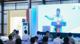 Gubernur Sulsel Andi Sudirman mengikuti virtual Launching dan Ground Breaking 1.179 SPPG serta Peresmian 18 Gudang Ketahanan Pangan Polri se-Indonesia oleh Presiden RI Prabowo Subianto, Bantaeng, Jumat (13/2). (ist)