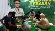 Posko Mudik Lebaran di ruas jalan Impa-impa–Anabanua, Kabupaten Wajo. 