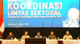 Rapat Koordinasi (Rakor) Lintas Sektoral terkait kesiapan Operasi Ketupat 2026, yang digelar pada Kamis, 5 Maret 2026 di Makassar. 