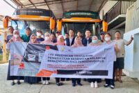 BNNK bersama Dinkes Kendal melakukan tes urine kepada para pengemudi dan kru bus di PO Gumara Trans Jaya, Kecamatan Boja, Kabupaten Kendal, Rabu (11/3). (ist)
