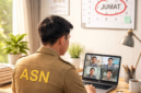 ilustrasi ASN kerja dari rumah. (int)