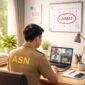 ilustrasi ASN kerja dari rumah. (int)