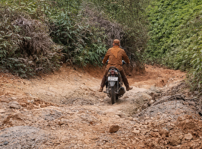 Viral di TikTok! Guru Jatuh Bangun di Jalan Rusak Demi Mengajar Anak Negeri. (foto:int)