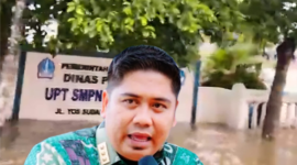 Kepala Dinas Pendidikan Bone, Edy Saputra Syam, meminta proses belajar mengajar dilakukan secara daring bagi sekolah terdampak banjir. (ist)