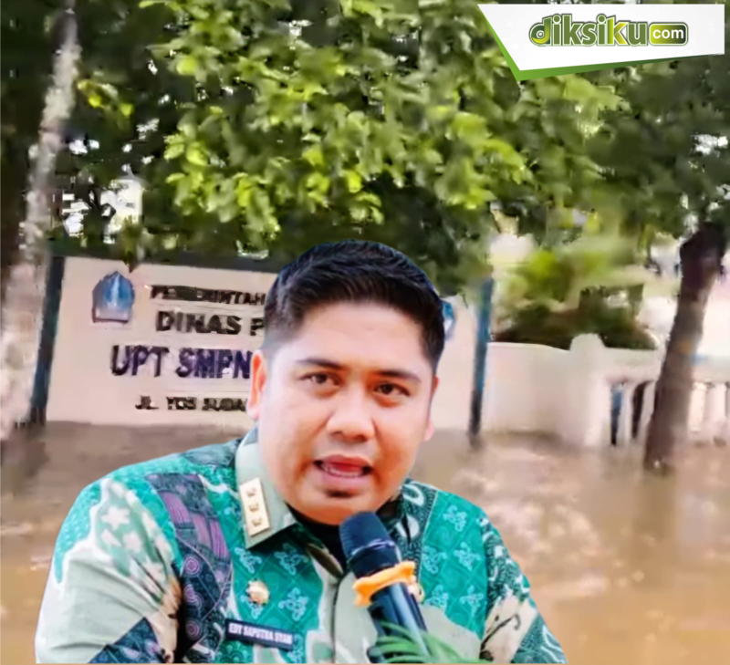 Kepala Dinas Pendidikan Bone, Edy Saputra Syam, meminta proses belajar mengajar dilakukan secara daring bagi sekolah terdampak banjir. (ist)