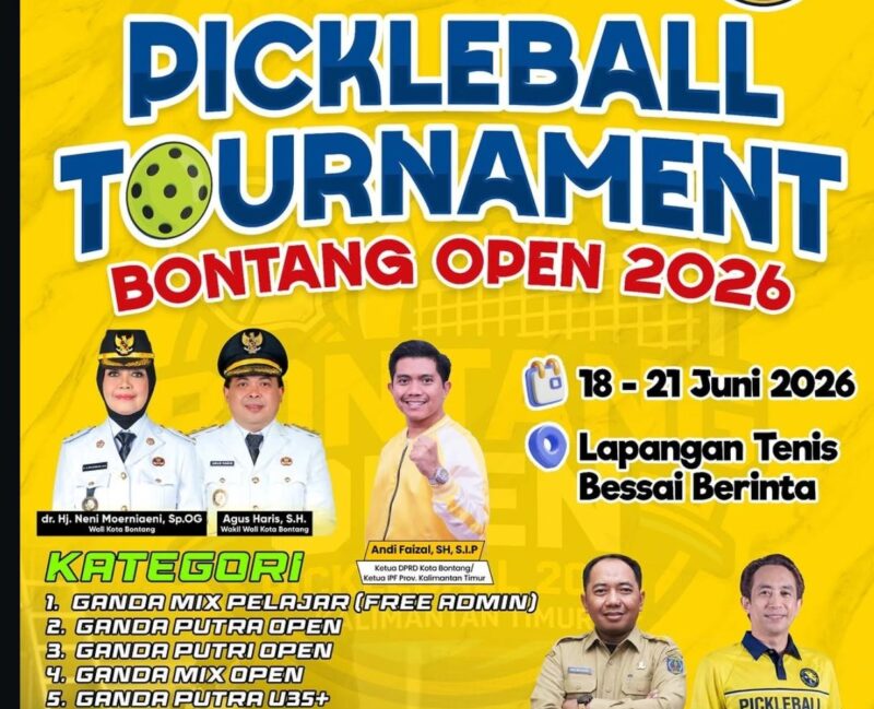 Pickleball Tournament Bontang Open 2026. (ist)
