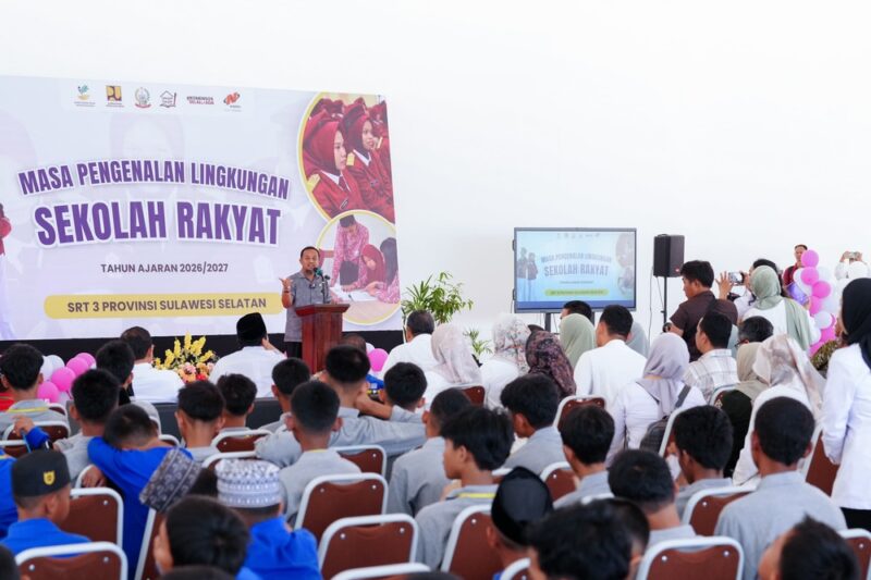 Gubernur Sulsel Andi Sudirman Resmikan MPLS Sekolah Rakyat. (ist)