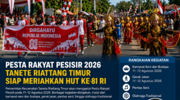 Tanete Riattang Timur Siapkan Pesta Rakyat Pesisir, Angkat Seni Budaya dan Semangat Kemerdekaan. (int)
