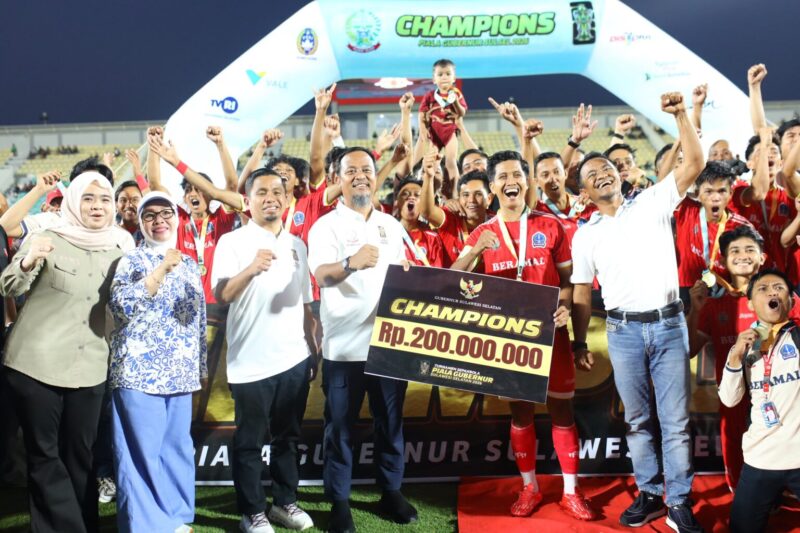 Bone BerAmal FC Juara Piala Gubernur Sulsel. (ist)