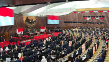 Suasana sidang Tahunan MPR RI dan Sidang Bersama DPR-DPD RI Tahun 2025 di Gedung Nusantara, Kompleks Parlemen, Jakarta, Jumat (15/8/2025). (Salman Toyibi/ Jawa Pos)