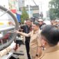 Munafri Uji Alternatif Penanganan Banjir, Kendaraan Penyedot dan Penyemprot Air Diperagakan. (ist)