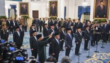 Rotasi kabinet Merah Putih. (Foto: ANTARA FOTO/Galih Pradipta)