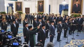 Rotasi kabinet Merah Putih. (Foto: ANTARA FOTO/Galih Pradipta)